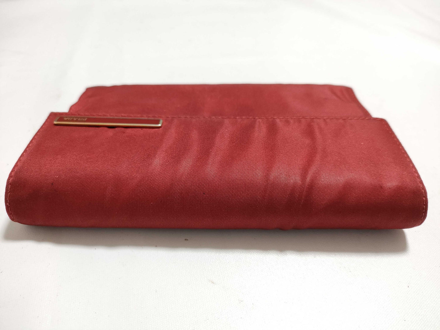 PRADA Nylon Nylon x Leather Folding Wallet