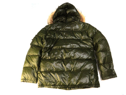 DUVETICA Down Coat Green Fur Jacket
