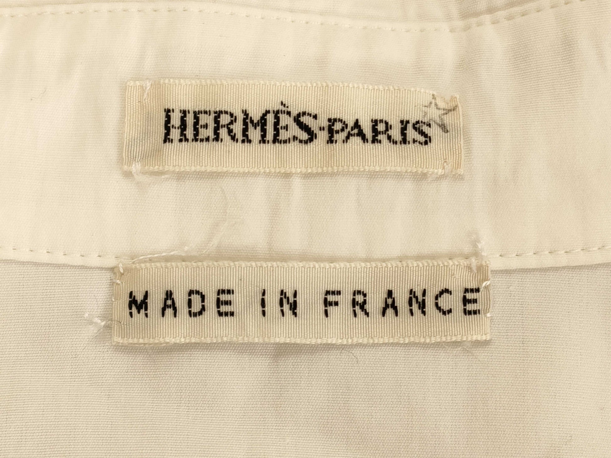 HERMES White Top 100% Cotton Shirt