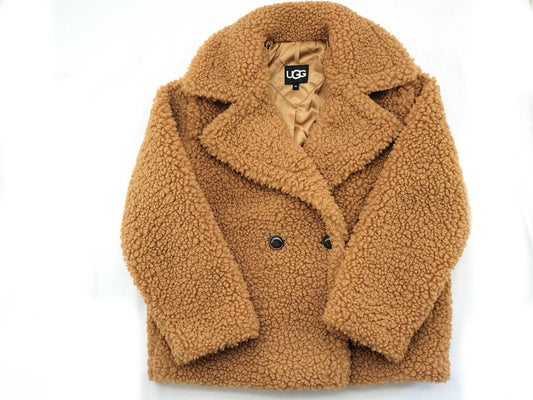 UGG Teddy Coat, Camel, Size XS, Jacket