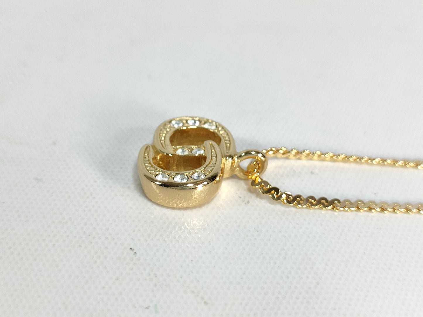Dior logo gold necklace necklace