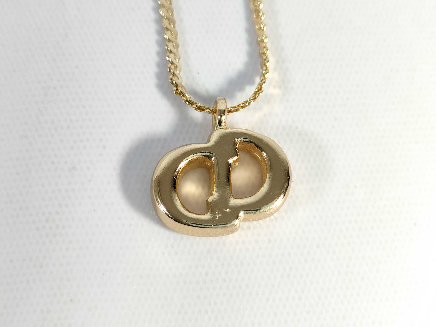 Dior logo gold necklace necklace