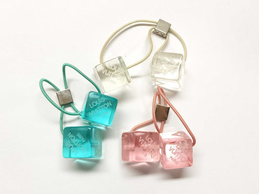 LOUIS VUITTON Hair Cube 3-Piece Hair Tie Hair Accessory
