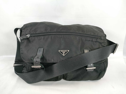 PRADA nylon messenger shoulder bag