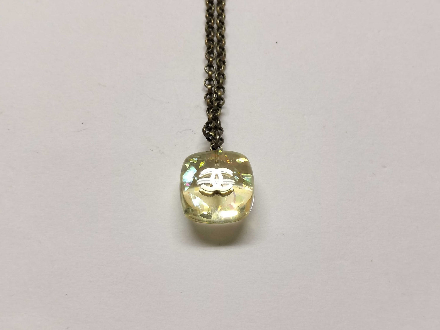 CHANEL 06P Necklace Clear Coco Necklace