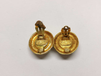 CHANEL Gold-Colored Faux Pearl Earring Set