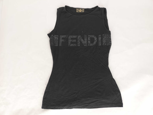 FENDI Logo Sleeveless T-Shirt Tank Top T-Shirt