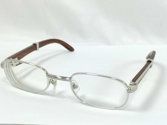 Cartier Glasses 135B Wood Trinity Sunglasses