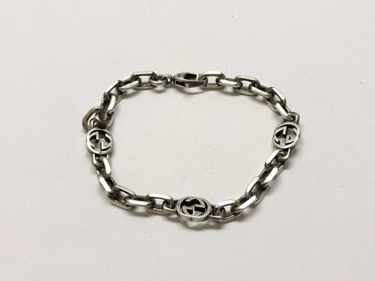 GUCCI Interlocking Bracelet SV925 18.5g Bracelet/Bangle