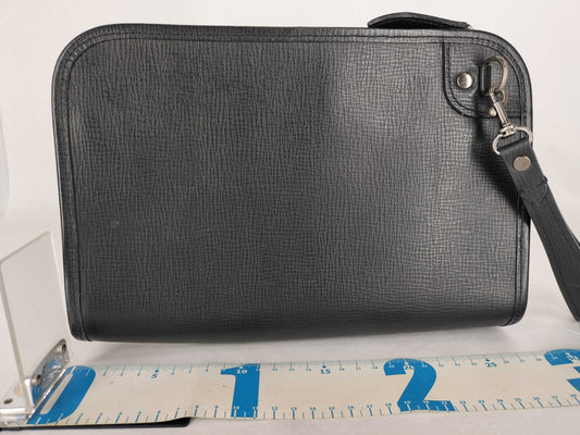 BURBERRY Leather Clutch Bag with Nova Check Lining