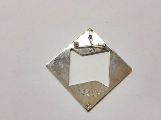 Tiffany & Co. Silver Square Brooch