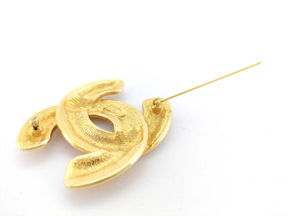 CHANEL Coco Mark Coco Brooch Gold Brooch