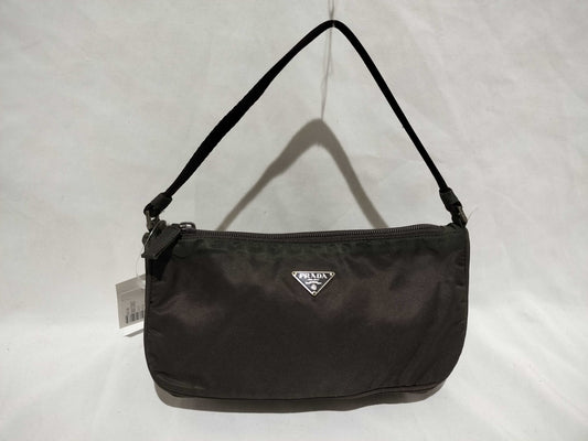 PRADA Nylon Khaki Shoulder Handbag