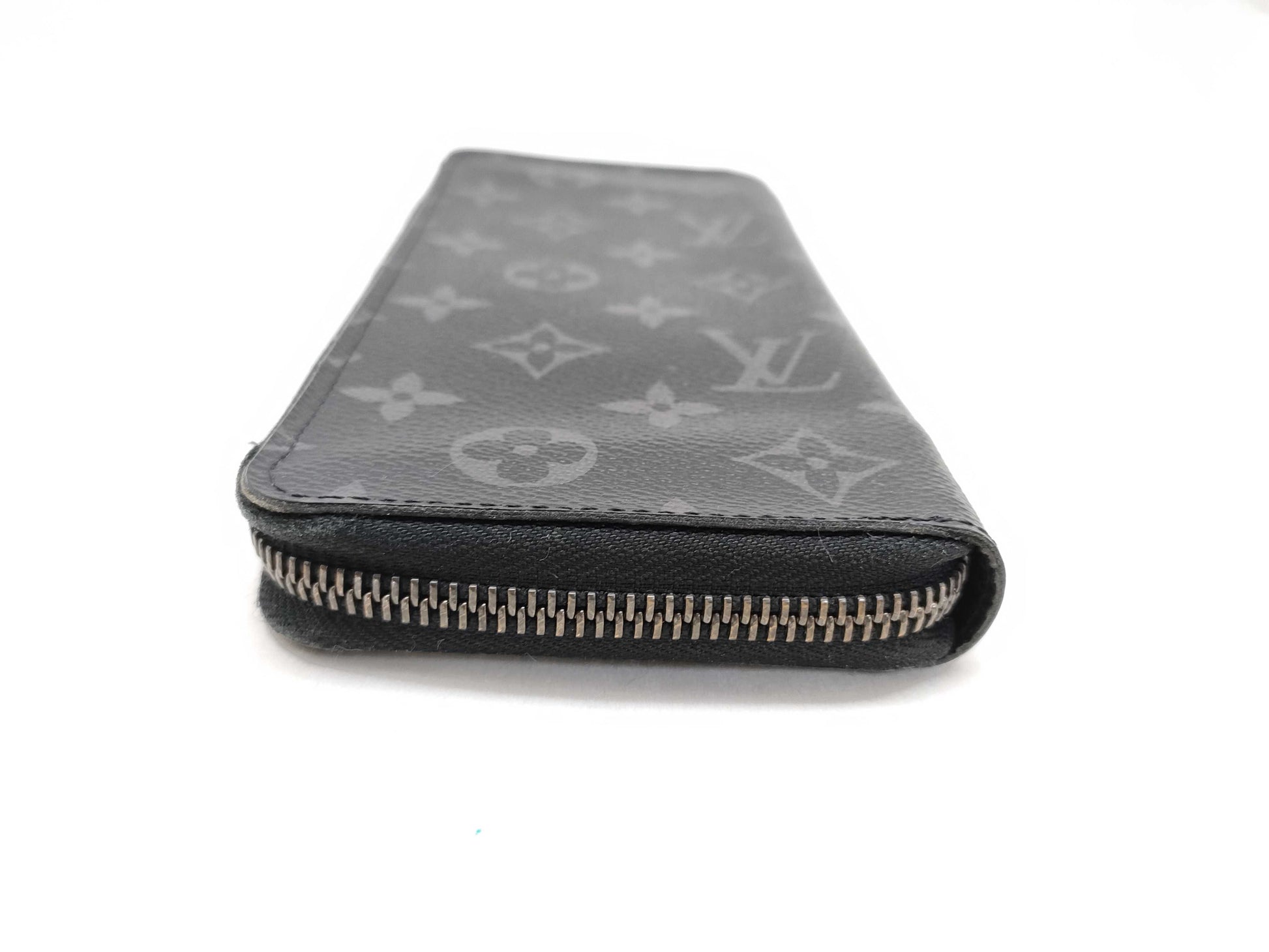 LOUIS VUITTON Monogram Eclipse Zippy Wallet with Vertical Initials Wallet