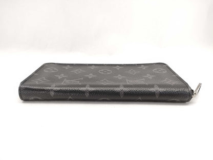 LOUIS VUITTON Monogram Eclipse Zippy Wallet with Vertical Initials Wallet