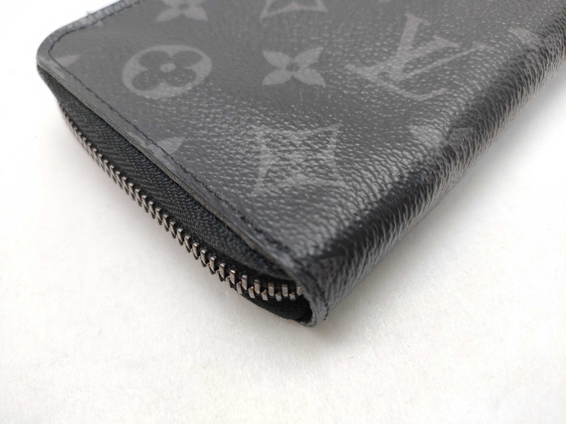 LOUIS VUITTON Monogram Eclipse Zippy Wallet with Vertical Initials Wallet