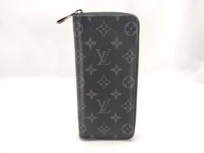 LOUIS VUITTON Monogram Eclipse Zippy Wallet with Vertical Initials Wallet