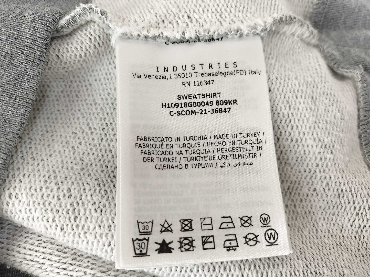 MONCLER Sweatshirt with Logo Print, Gray, H10918G00049, Tops