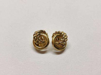 Dior Earrings Gold Twist Earrings