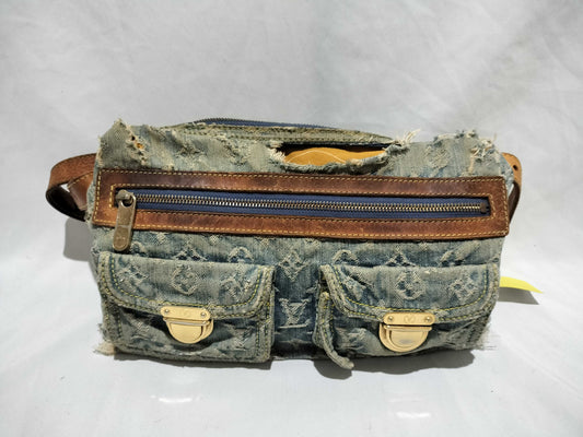 LOUIS VUITTON Monogram Denim Buggy PM Shoulder Bag