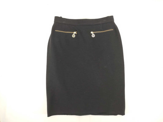 CHANEL Skirt Coco Mark Black Skirt