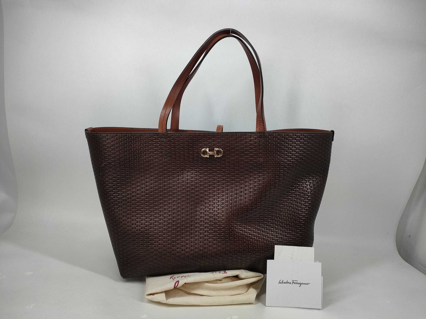 Salvatore Ferragamo Gancini Tote Bag Brown A Tote Bag