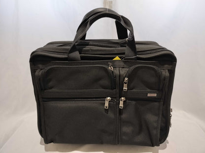 TUMI Canvas Nylon Carry Case Black Business Bag