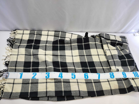 BURBERRY Blue Label Hooded Check Pattern Scarf Poncho Beige Other Apparel