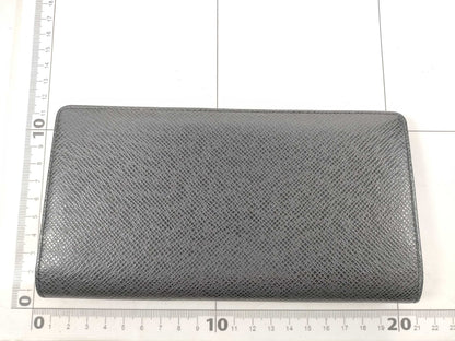 LOUIS VUITTON Taiga Long Wallet M32572 Black Initials Wallet
