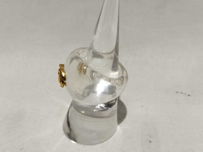 CHANEL Coco Mark Clear Plastic Ring