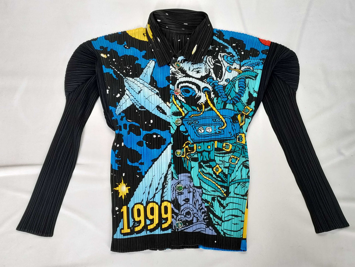 PLEATS PLEASE American Comic Space Print Top