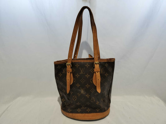 LOUIS VUITTON Monogram Bucket PM Tote Bag