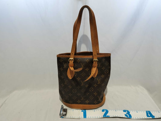 LOUIS VUITTON Monogram Bucket PM Tote Bag