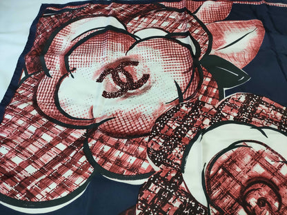 CHANEL Camellia Camellia/Coco Scarf