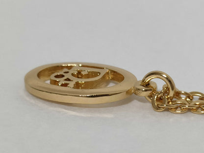 Dior Logo Necklace Gold Necklace