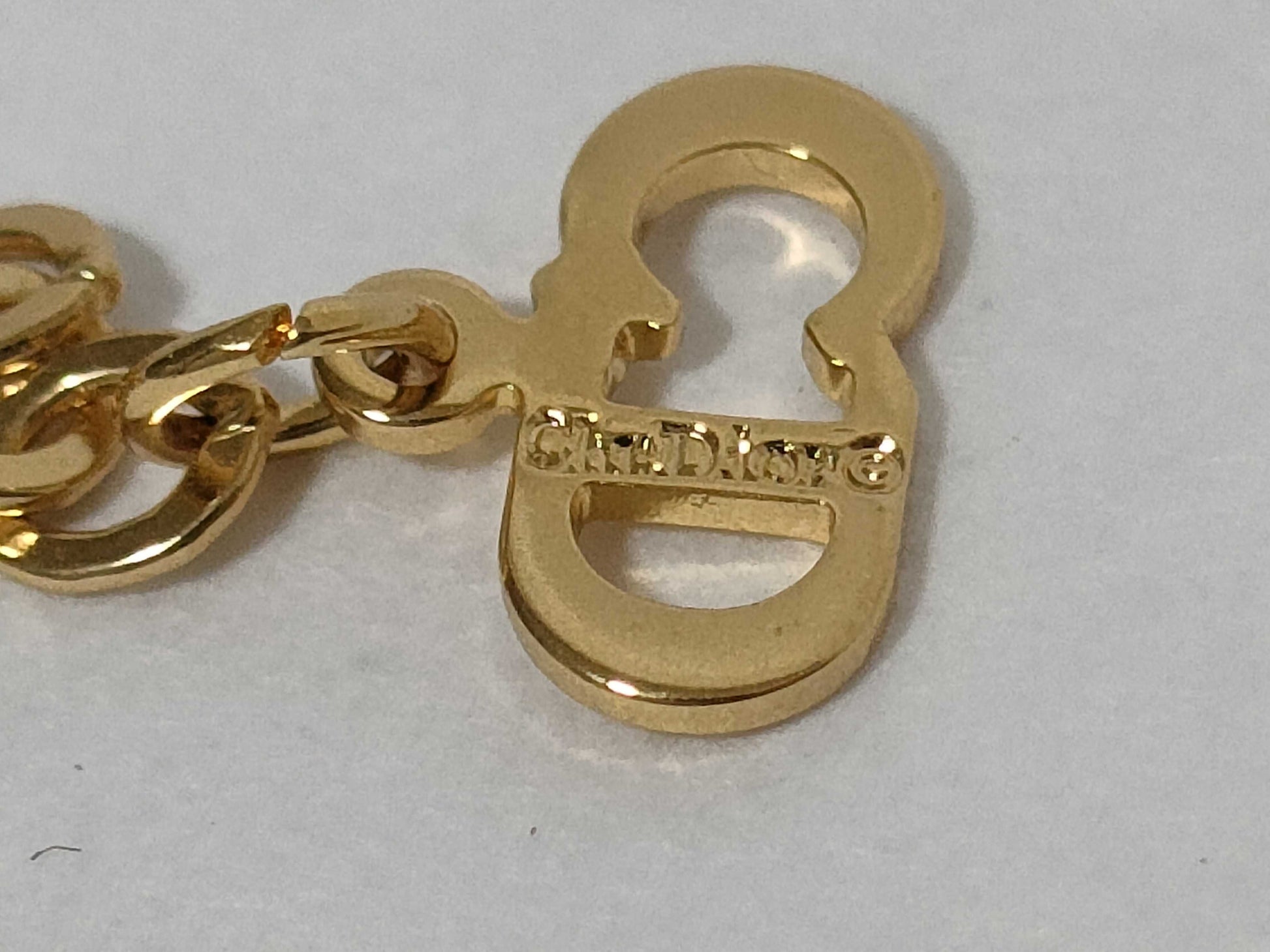 Dior Logo Necklace Gold Necklace