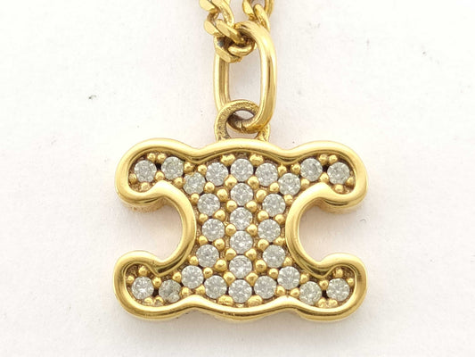 CELINE Rhinestone Necklace Necklace