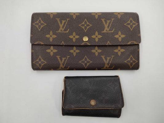 LOUIS VUITTON Monogram Portefeuil Sala Key Case 2 Piece Wallet