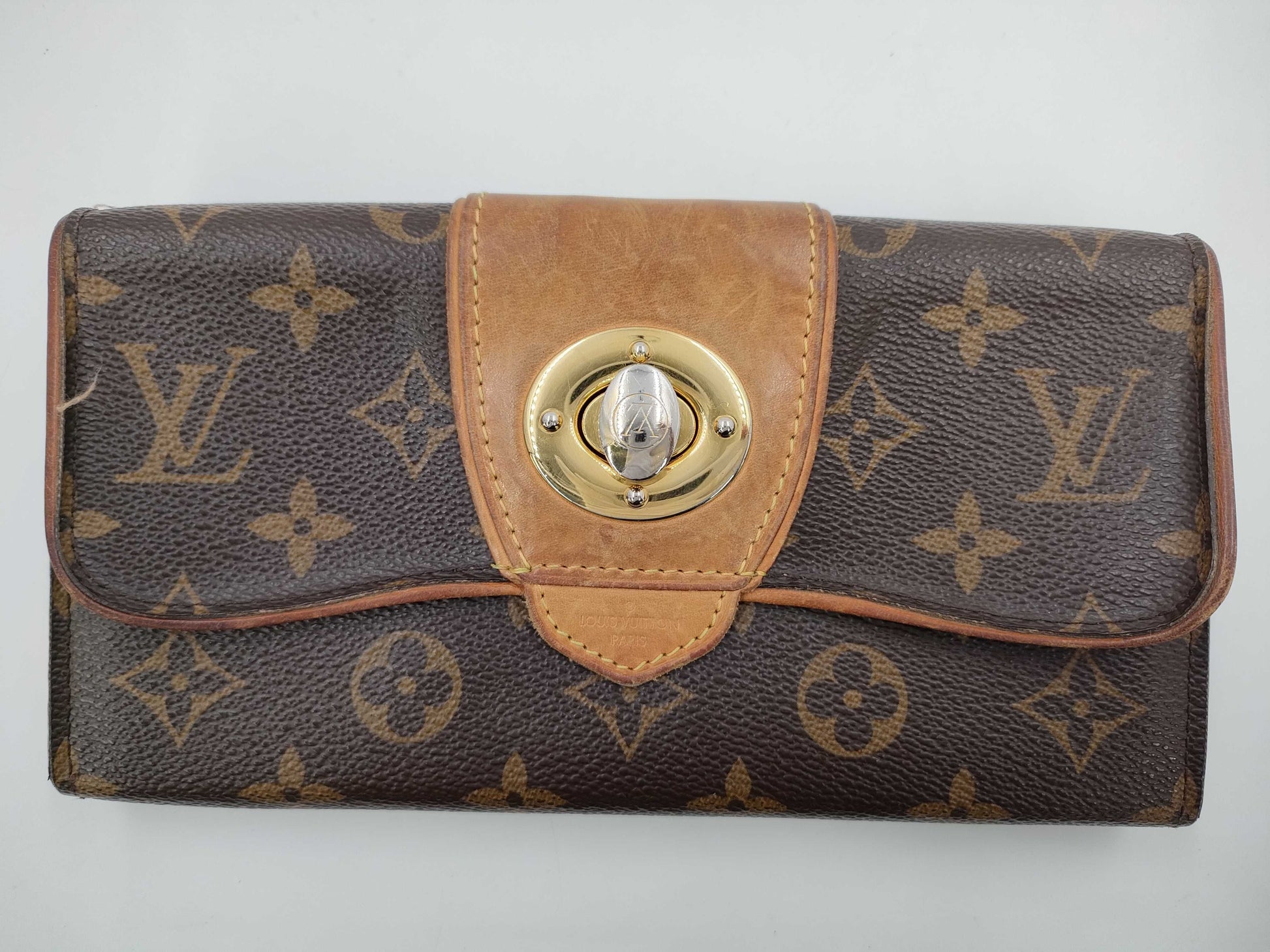 LOUIS VUITTON Monogram Porte-Feuille Boesi Turnlock Long Wallet Wallet