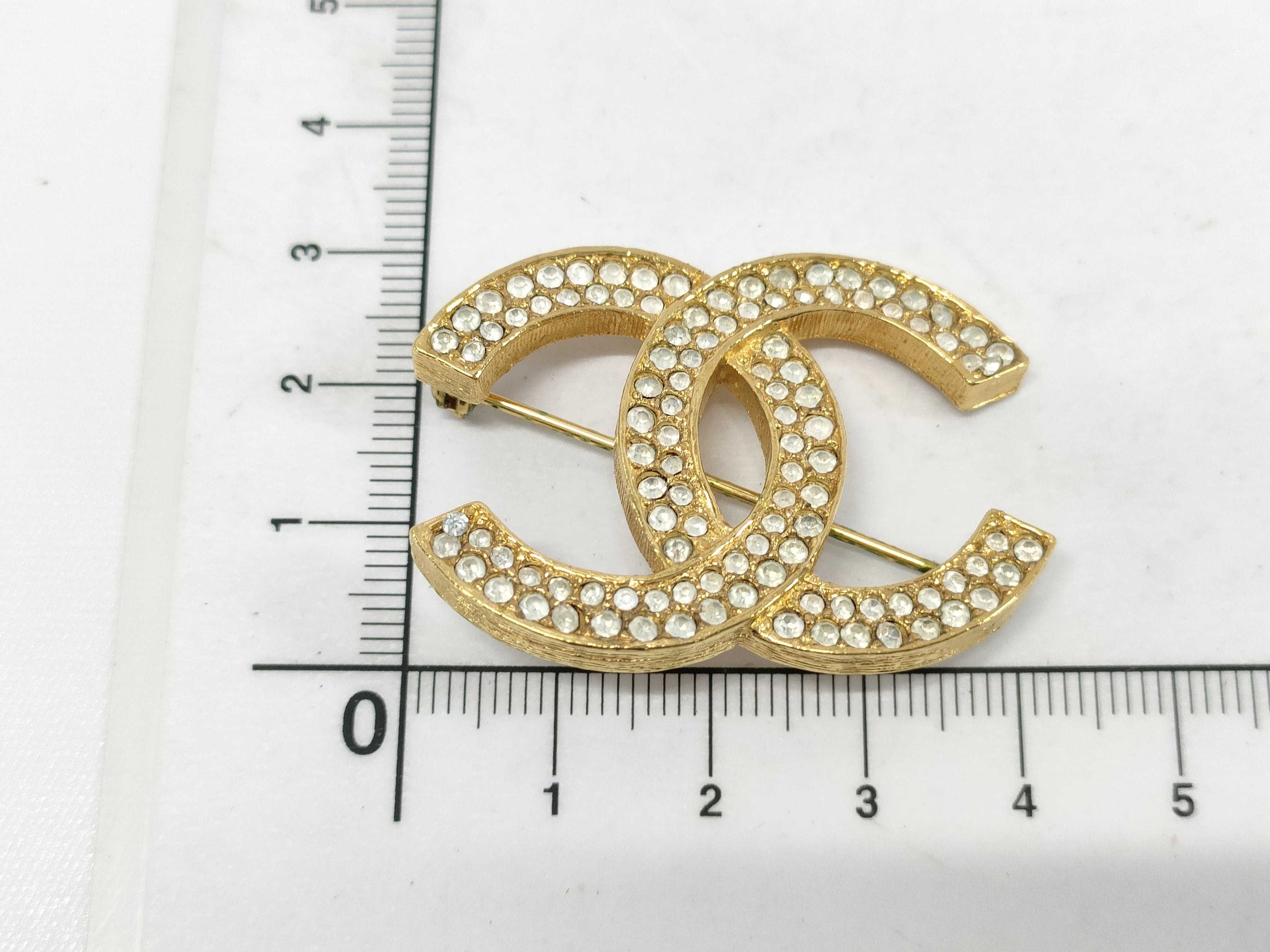 CHANEL Cocomark Rhinestone 174 Brooch Brooch