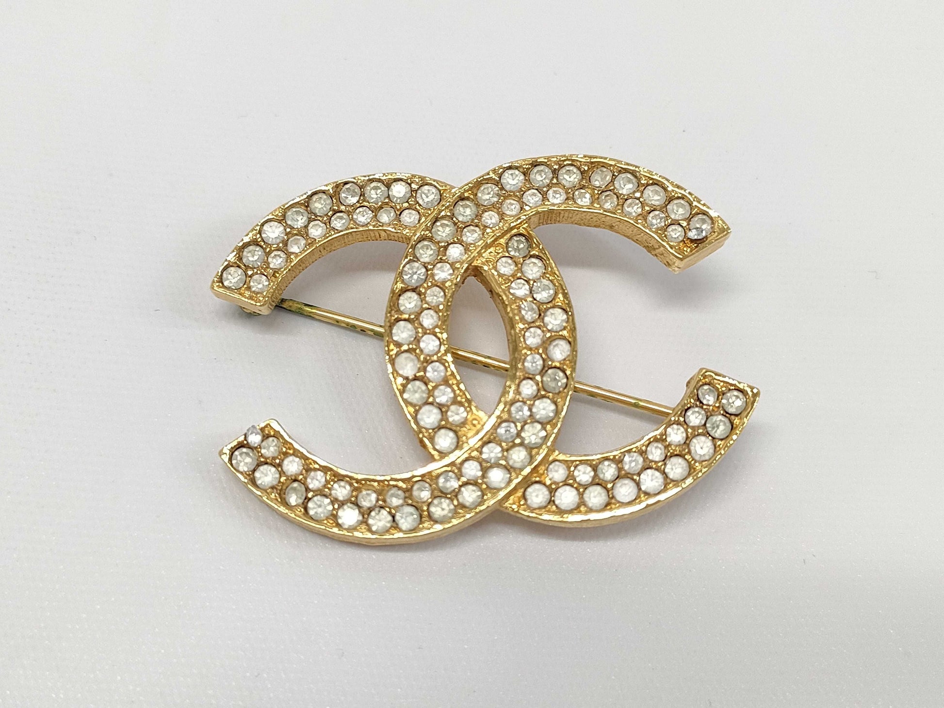 CHANEL Cocomark Rhinestone 174 Brooch Brooch
