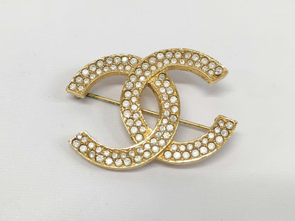 CHANEL Cocomark Rhinestone 174 Brooch Brooch