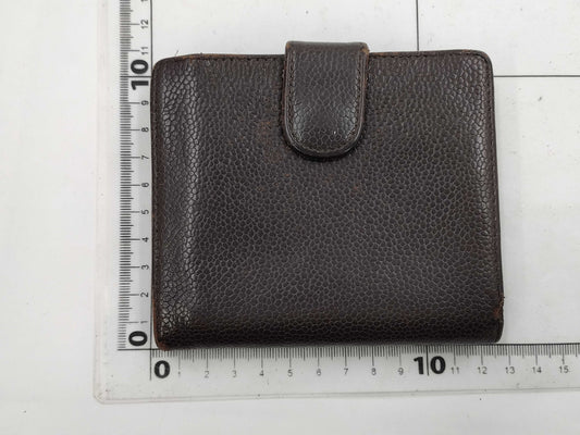 CHANEL Caviar Skin Compact Wallet Here *Engraved Casslet Wallet