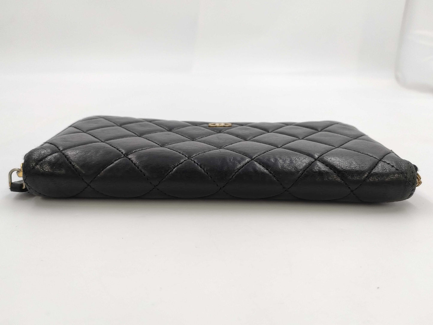 CHANEL Calf Mato Round Wallet Wallet