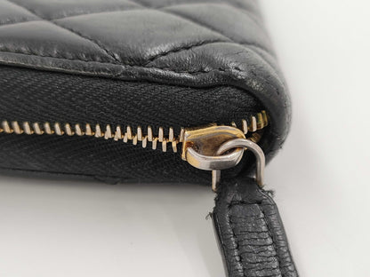 CHANEL Calf Mato Round Wallet Wallet