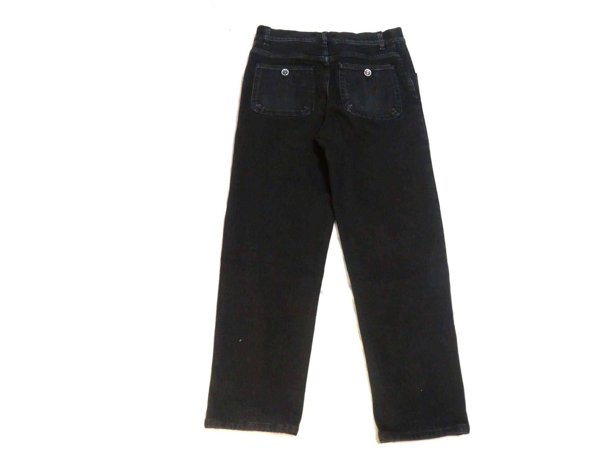 CHANEL Denim Pants, Black, Gripoa Button, P54563V41268