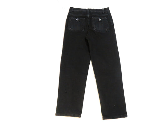 CHANEL Denim Pants, Black, Gripoa Button, P54563V41268