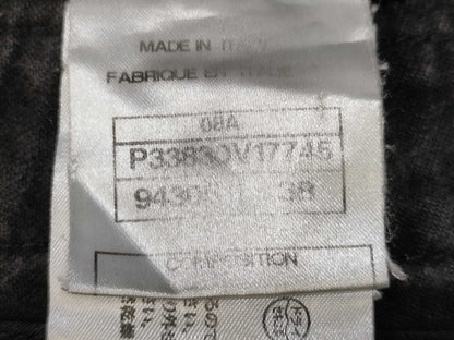 CHANEL 08A Denim Pants Black Coco Lion Button P33830V17745 Pants