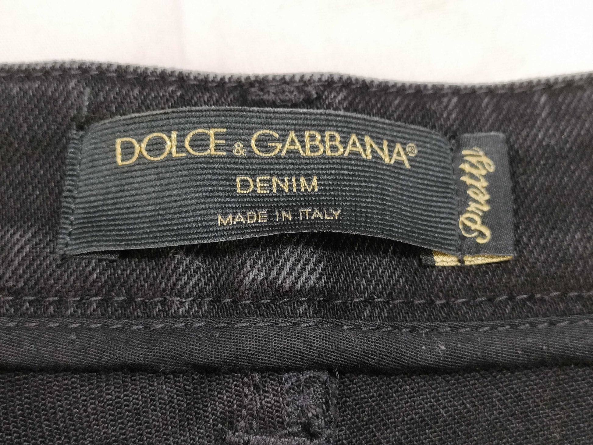 DOLCE&GABBANA Denim Pants, Black, Zippered Hem