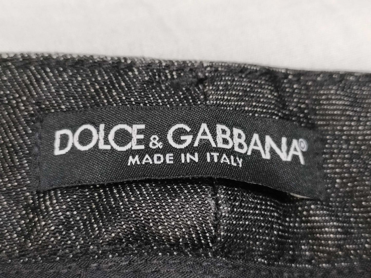 DOLCE&GABBANA Denim Pants Blue Gold Plated? Stitched Pants